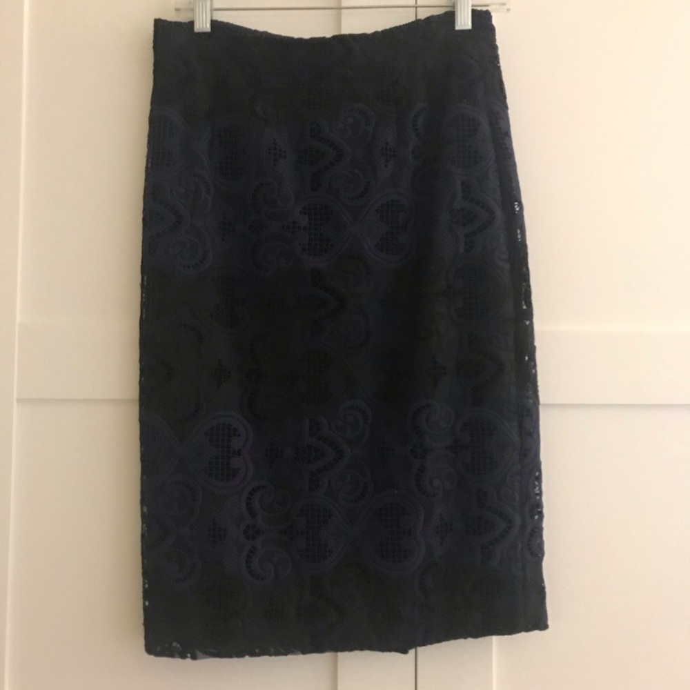A.L.C. Indian Lace Navy and Black Skirt